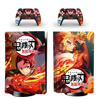 Demon Slayer Kimetsu no Yaiba decal skin for PS5 Disc Edit..