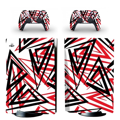 Geometry Style decal skin for PS5 Disc Edition Console and two Controllers