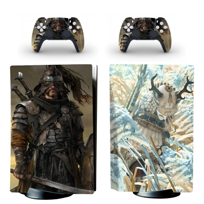 Ghost of Tsushima decal skin for PS5 Disc Edition Console and two Controllers