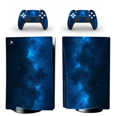 Starry sky decal skin for PS5 Disc Edition Console and two Controllers
