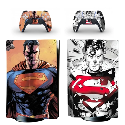 Superman decal skin for PS5 Disc Edition Console and two Controllers