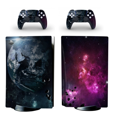 Starry sky decal skin for PS5 Disc Edition Console and two Controllers