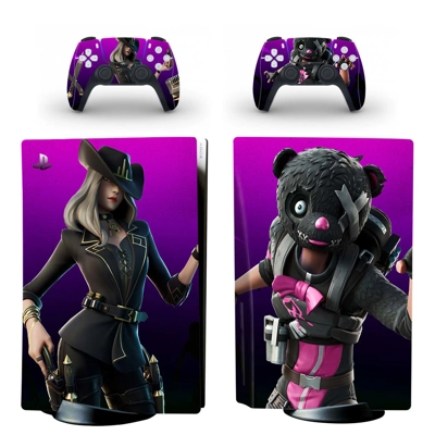Fortnite decal skin for PS5 Disc Edition Console and two C..