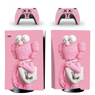 Kaws decal skin for PS5 Disc Edition Console and two Controllers