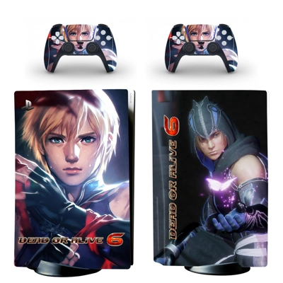 Dead or Alive 6 decal skin for PS5 Disc Edition Console and two Controllers