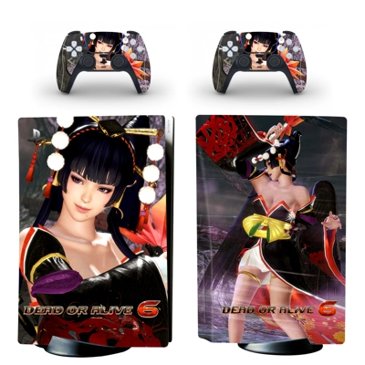 Dead or Alive 6 decal skin for PS5 Disc Edition Console and two Controllers