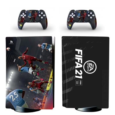 FIFA 21 decal skin for PS5 Disc Edition Console and two Controllers