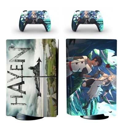 Haven decal skin for PS5 Disc Edition Console and two Cont.. Haven decal skin for PS5 Disc Edition Console and two Cont..