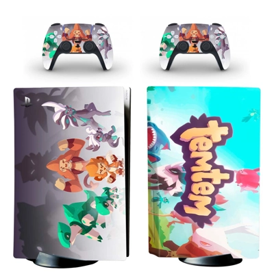 Temtem decal skin for PS5 Disc Edition Console and two Controllers
