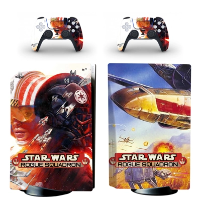 Star Wars Rogue Squadron decal skin for PS5 Disc Edition Console and two Controllers