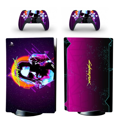 Cyberpunk 2077 decal skin for PS5 Disc Edition Console and..
