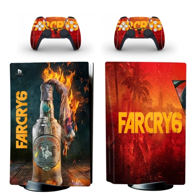 Far Cry 6 decal skin for PS5 Disc Edition Console and two Controllers