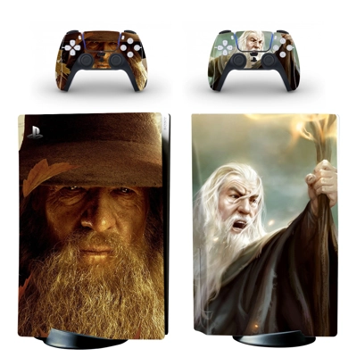 Lord of The Rings decal skin for PS5 Disc Edition Console and two Controllers