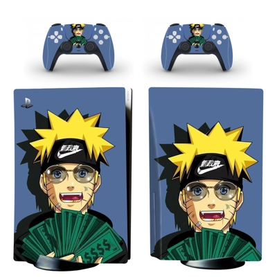 Anime Naruto decal skin for PS5 Disc Edition Console and two Controllers