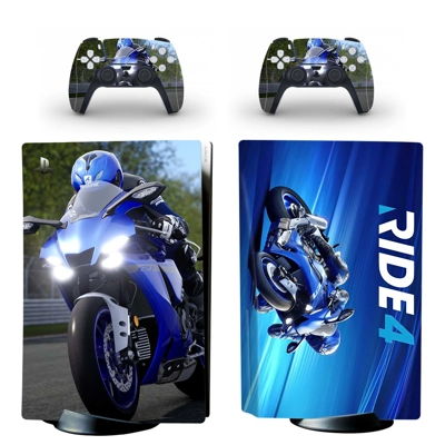 Ride 4 decal skin for PS5 Disc Edition Console and two Controllers