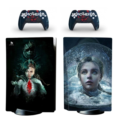 Remothered decal skin for PS5 Disc Edition Console and two Controllers