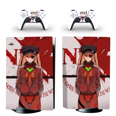 Neon Genesis Evangelion decal skin for PS5 Disc Edition Co.. Neon Genesis Evangelion decal skin for PS5 Disc Edition Co..