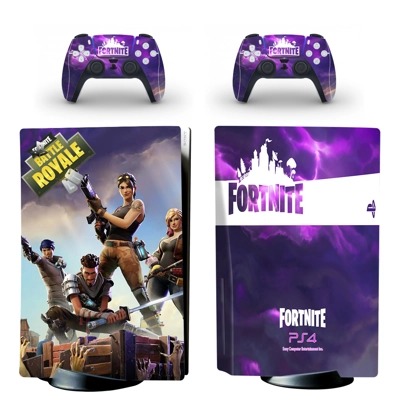 Fortnite decal skin for PS5 Disc Edition Console and two C.. Fortnite decal skin for PS5 Disc Edition Console and two C..