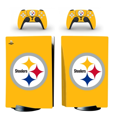 Pittsburgh Steelers decal skin for PS5 Disc Edition Console and two Controllers