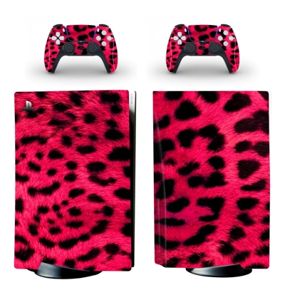 Leopard Print decal skin for PS5 Disc Edition Console and .. Leopard Print decal skin for PS5 Disc Edition Console and ..