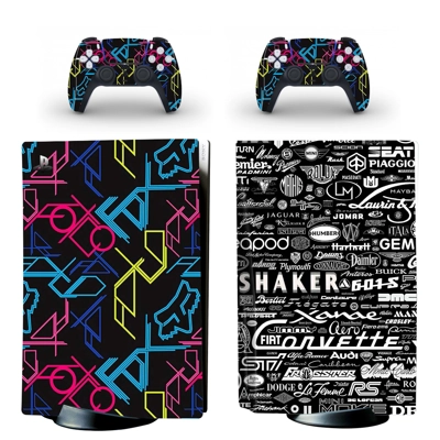 Unisex Style decal skin for PS5 Disc Edition Console and two Controllers