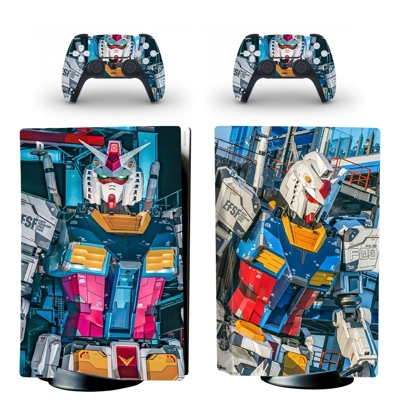Anime Gundam decal skin for PS5 Disc Edition Console and t.. Anime Gundam decal skin for PS5 Disc Edition Console and t..