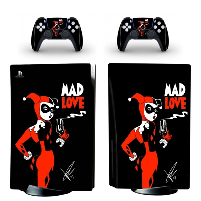 Harley Quinn decal skin for PS5 Disc Edition Console and t.. Harley Quinn decal skin for PS5 Disc Edition Console and t..