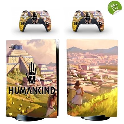 Humankind decal skin for PS5 Disc Edition Console and two Controllers