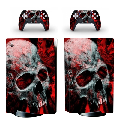 Skull decal skin for PS5 Disc Edition Console and two Cont.. Skull decal skin for PS5 Disc Edition Console and two Cont..