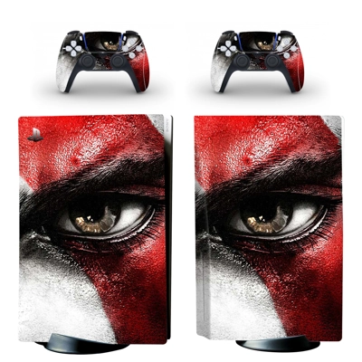 God f War decal skin for PS5 Disc Edition Console and two .. God f War decal skin for PS5 Disc Edition Console and two ..