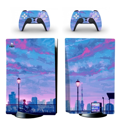 Cartoon City decal skin for PS5 Disc Edition Console and t.. Cartoon City decal skin for PS5 Disc Edition Console and t..