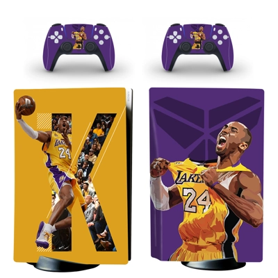 NBA Kobe Bryant decal skin for PS5 Disc Edition Console and two Controllers