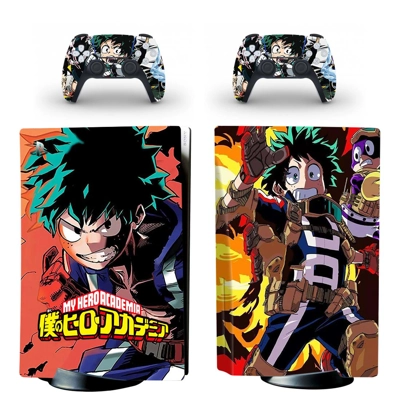My Hero Academy decal skin for PS5 Disc Edition Console and two Controllers
