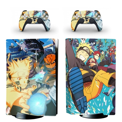 Anime Naruto decal skin for PS5 Disc Edition Console and two Controllers