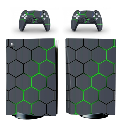 Geometric Texture decal skin for PS5 Disc Edition Console and two Controllers