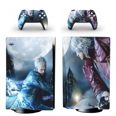 Game Devil May Cry decal skin for PS5 Disc Edition Console and two Controllers