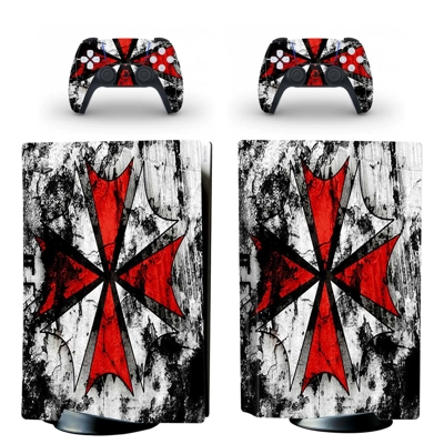 Resident Evil decal skin for PS5 Disc Edition Console and .. Resident Evil decal skin for PS5 Disc Edition Console and ..