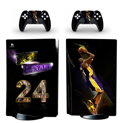 Basketball Kobe Bryant decal skin for PS5 Disc Edition Console and two Controllers