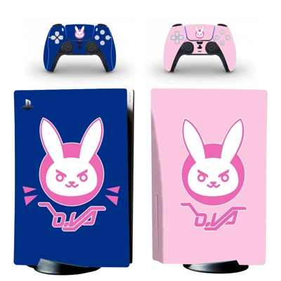 Overwatch Dva decal skin for PS5 Disc Edition Console and .. Overwatch Dva decal skin for PS5 Disc Edition Console and ..