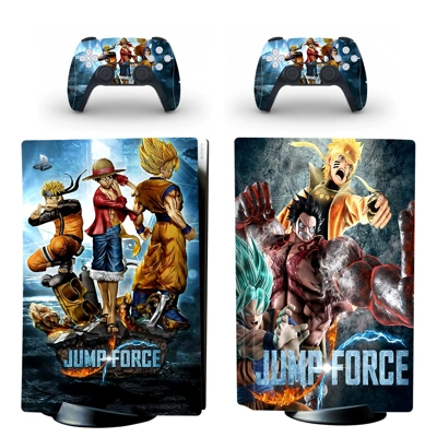 Jump Force decal skin for PS5 Disc Edition Console and two.. Jump Force decal skin for PS5 Disc Edition Console and two..