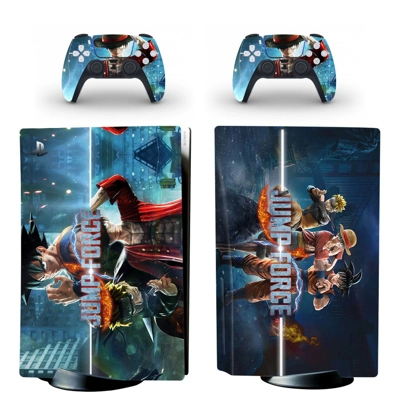 Jump Force decal skin for PS5 Disc Edition Console and two Controllers