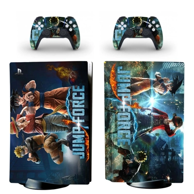 Jump Force decal skin for PS5 Disc Edition Console and two Controllers