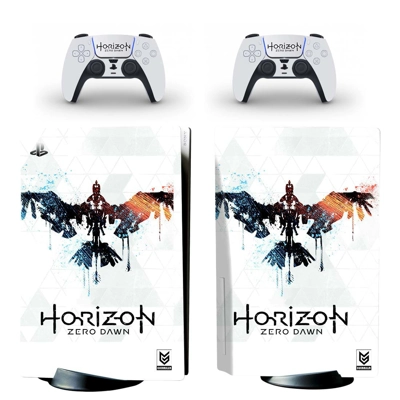 Horizon Zero Dawn decal skin for PS5 Disc Edition Console and two Controllers