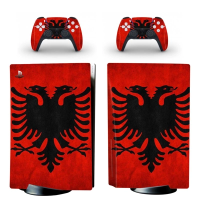 Albanian Flag decal skin for PS5 Disc Edition Console and .. Albanian Flag decal skin for PS5 Disc Edition Console and ..