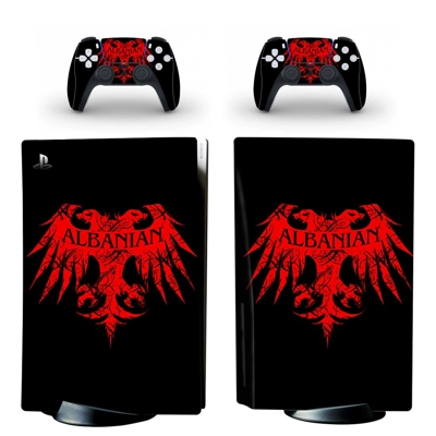 Albanian Flag decal skin for PS5 Disc Edition Console and .. Albanian Flag decal skin for PS5 Disc Edition Console and ..