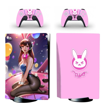 Overwatch Dva decal skin for PS5 Disc Edition Console and .. Overwatch Dva decal skin for PS5 Disc Edition Console and ..