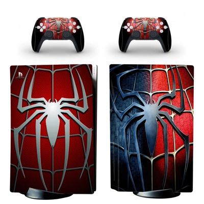 Movie Spiderman decal skin for PS5 Disc Edition Console and two Controllers