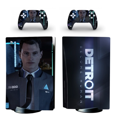 Detroit Become Human decal skin for PS5 Disc Edition Console and two Controllers