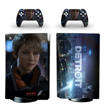 Detroit Become Human decal skin for PS5 Disc Edition Console and two Controllers
