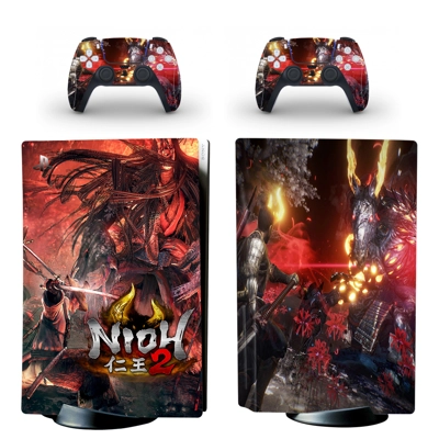 Nioh 2 decal skin for PS5 Disc Edition Console and two Controllers
